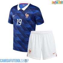 Camisa de time de futebol França Theo Hernandez #19 Replicas 1º Equipamento Infantil Mundo 2026 Manga Curta (+ Calças curtas)